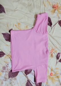 Pink Anime Graphic Crop Top
