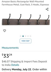 Antique Teakwood Wall Mounted Hanger...