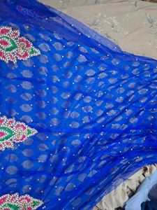 Blue Embroidered Lehenga Skirt