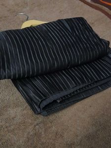 🖤 Black Brand New Designer Satin Saree