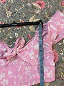 Floral Pink Crop Top