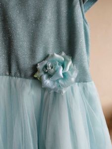 Aqua Lace Flower Girl Dress