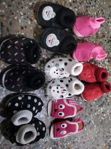 Assorted Baby Booties - Bundle of 6 Pairs