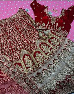 Red Embroidered Lehenga Choli