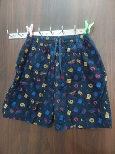 Patterned Casual Shorts pure cotton