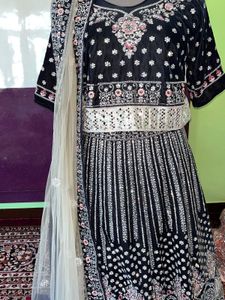 Black Velvet Embellished Lehenga