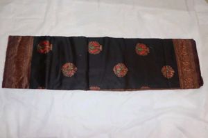 Elegant Black Banarasi Silk Saree