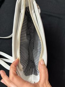 White Colour Sling Bag Women