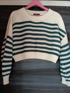 Striped Cropped Sweater