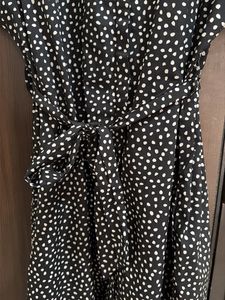 Polka Dot Tie-up Shirt Dress