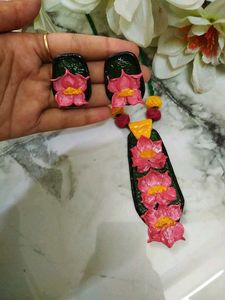 Handmade Clay And Fabric jewellery