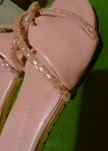Peach Colour Flats Party Wear ♥️