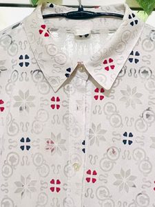 White Schiffli Shirt