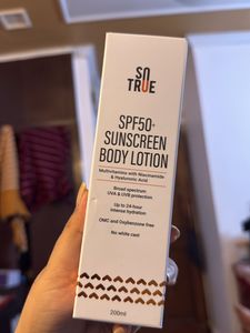 So True Spf 50 Sunscreen Body Lotion