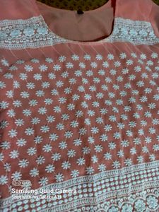 New georgette chikankari kurti