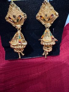 Gold Jhumka Earrings