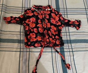 Floral Pom-Pom Top