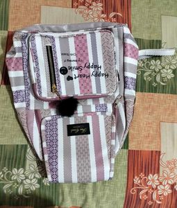 Striped Backpack