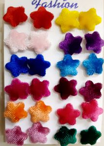 New item Designer 2 Dozen Velvet Flower Stud