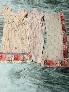 Heavy Border Dupatta Suit Salwar Set