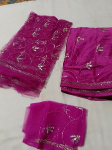 Unstitched Lahenga Choli And Dupatta Fabric