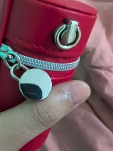 Benefit Red Cylinder Bag