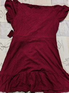 Burgundy Wrap Dress