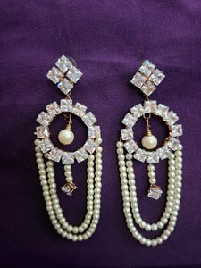 Traditional Pearl Hanging Earrings