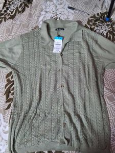 Green Knit Cardigan