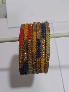 Colorful Beaded Bangle Set
