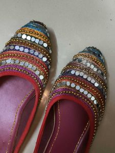 Embroidered Ethnic Flats