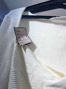 Cream Knit Long Sleeve Top