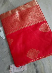 Red & Gold Kanjivaram Jacquard Benarasi Silk Saree