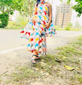 Colorful Printed Sharara Suit