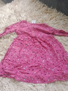 Cute Girls' Heart Print Dress