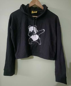 Black Crop Hoddie