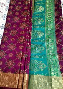 Elegant Purple Tissue Jacquard Silk Saree