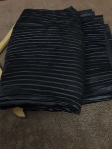 🖤 Black Brand New Designer Satin Saree
