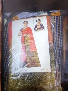 Elegant Red Printed Saree