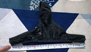 Black Embroidered Thong 🖤