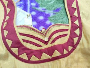 Embroidered Golden Maroon Blouse