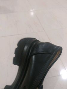 Black Loafers with Gold Chain Detail size 35/36