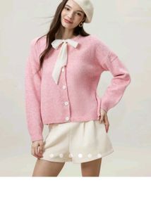Pink Knit Cardigan
