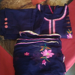 Beautiful Flowered Salwar Suit With Duppata