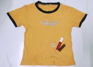 Yellow Crop TSHIRT Top