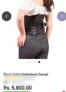 Black Satin under bust Corset