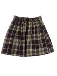 Woollen Mini Checkered Skirt