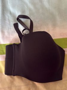 Black Padded Strapless Bra