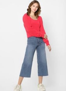 ONLY PINK CROP SWEATER