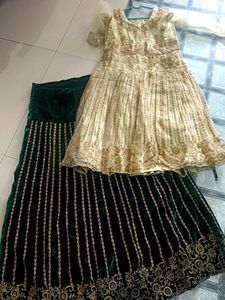 HEAVY ZARI WORK SHARARA DRESS